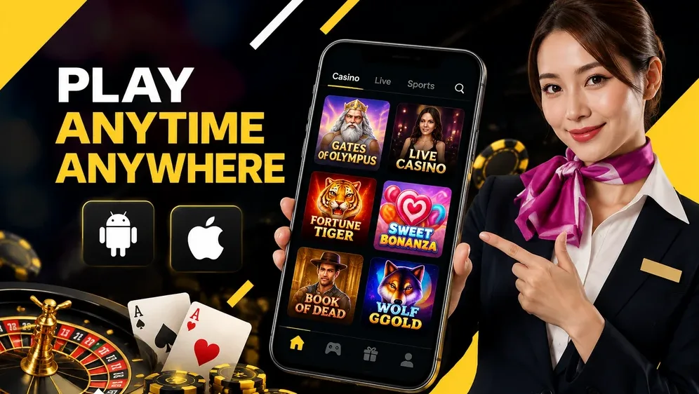 Mobile phone displaying Goexch9 app interface with game icons