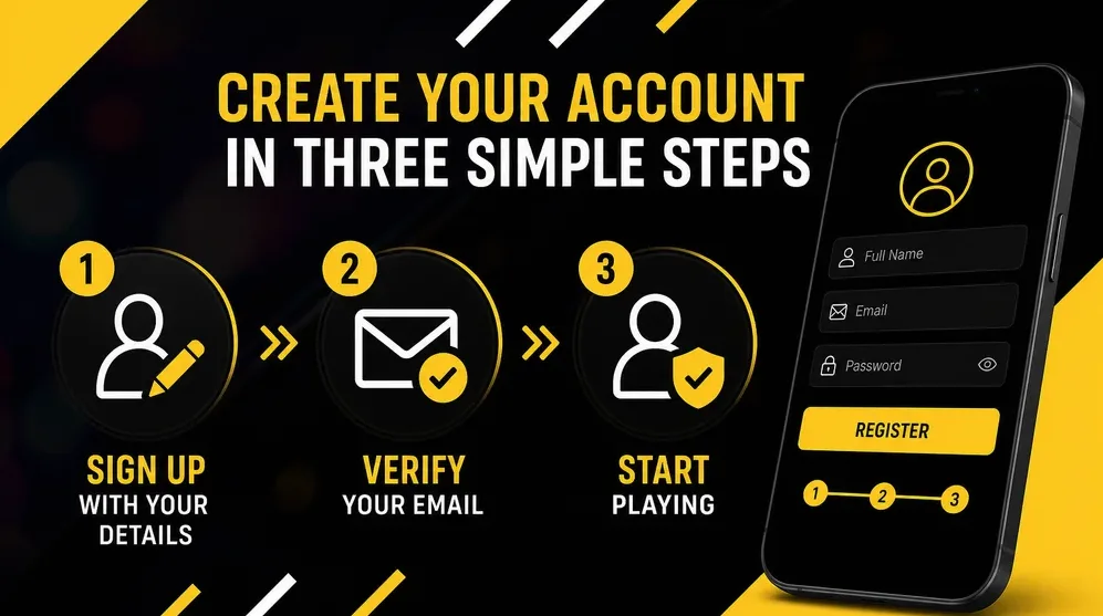 Step-by-step registration flow diagram